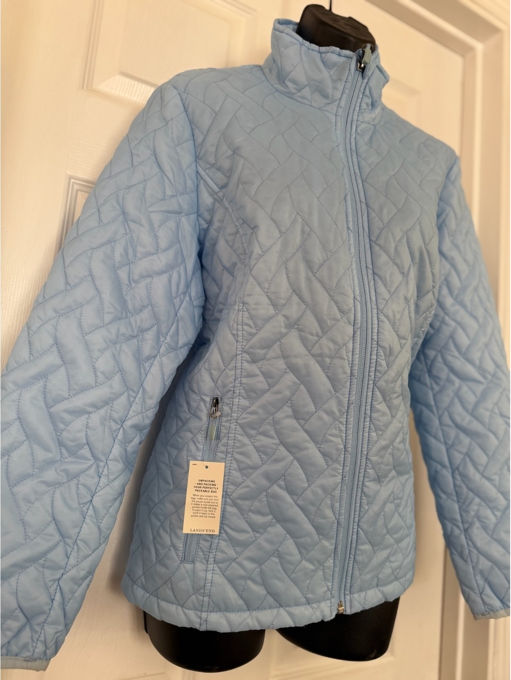 ***Sale!!!*** Lands' End light blue quilted jacket